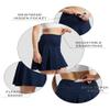 ZUTY 18" High Waisted Tennis Skirt for Women Skorts Skirts with Pockets Casual Modest Long Golf Athletic Running Navy Blue S view 4