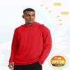 Tomato Red Mens Sun Shirts with UV Protection and Long Sleeves for Running and Workout view 3