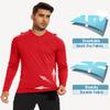 Tomato Red Mens Sun Shirts with UV Protection and Long Sleeves for Running and Workout view 4