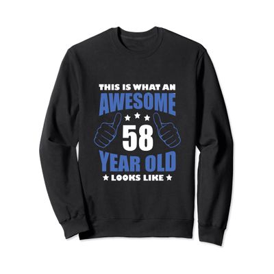 58th Birthday Awesome Gifts for him Men 58 Year Old Dad 1963 Sweatshirt