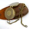 ANTIQUANA Brass Compass Unique Print Go Confidently Quote Compass With Leather Case Antique Brass Compass With Chain A Great Gift Item For Your Loved Ones Hikers And Traveler By view 3