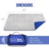 EverSnug Sherpa Waterproof Camping Blanket - Extra Thick and Warm, Large Sherpa Fleece Outdoor Blanket for Camping, Picnics, Beaches, Stadiums, Pets - Washable and Windproof for Cold Weather (Blue) view 2