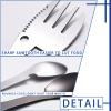 5 in 1 Sporks Stainless Steel Camping, Spoon Fork Knife Combo with Bottle Can Opener, Multifunctional Travel Utensil for Outdoor Backpacking, Hiking, Hunting, Fishing (Silver) view 3