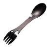 5 in 1 Sporks Stainless Steel Camping, Spoon Fork Knife Combo with Bottle Can Opener, Multifunctional Travel Utensil for Outdoor Backpacking, Hiking, Hunting, Fishing (Black) view 1