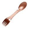 5 in 1 Sporks Stainless Steel Camping, Spoon Fork Knife Combo with Bottle Can Opener, Multifunctional Travel Utensil for Outdoor Backpacking, Hiking, Hunting, Fishing (Rose Gold) view 1