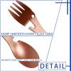 5 in 1 Sporks Stainless Steel Camping, Spoon Fork Knife Combo with Bottle Can Opener, Multifunctional Travel Utensil for Outdoor Backpacking, Hiking, Hunting, Fishing (Rose Gold) view 3