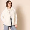 Amazon Essentials Women's Oversized Teddy Sherpa Shirt Jacket, Cream, XX-Large view 2