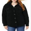 Amazon Essentials Women's Oversized Teddy Sherpa Shirt Jacket, Black, Medium view 1