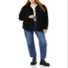 Amazon Essentials Women's Oversized Teddy Sherpa Shirt Jacket, Black, Medium view 3