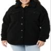 Amazon Essentials Women's Oversized Teddy Sherpa Shirt Jacket, Black, Medium view 4
