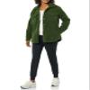 Amazon Essentials Women's Oversized Teddy Sherpa Shirt Jacket, Olive, X-Small view 3