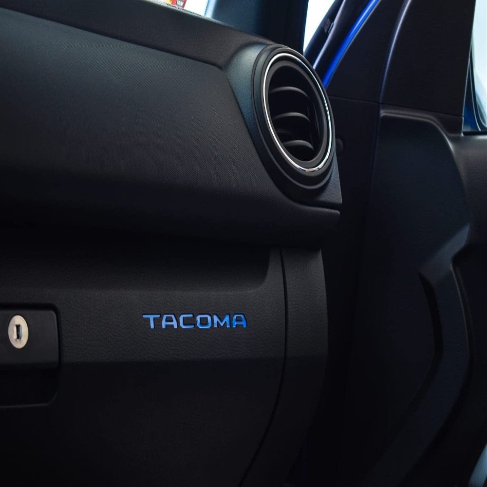 2X Taco Glovebox Letter Vinyl Inserts (Blue)