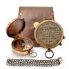 ANTIQUANA Brass Compass Unique Print To My Son Compass With Leather Case Antique Brass Compass With Chain A Great Gift Item For Your Loved Ones Hikers And Traveler By , Brown, 50 Mm X 18 Mm view 1