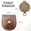ANTIQUANA Brass Compass Unique Print To My Son Compass With Leather Case Antique Brass Compass With Chain A Great Gift Item For Your Loved Ones Hikers And Traveler By , Brown, 50 Mm X 18 Mm view 2