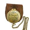 ANTIQUANA Brass Compass Unique Print To My Husband Compass With Leather Case Antique Brass Compass With Chain A Great Gift Item For Your Loved Ones Hikers And Traveler By view 1