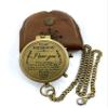 ANTIQUANA Brass Compass Unique Print To My Husband Compass With Leather Case Antique Brass Compass With Chain A Great Gift Item For Your Loved Ones Hikers And Traveler By view 2