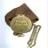 ANTIQUANA Brass Compass Unique Print To My Husband Compass With Leather Case Antique Brass Compass With Chain A Great Gift Item For Your Loved Ones Hikers And Traveler By view 3