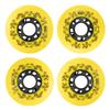 SGARQI 4-Pack Inline Skate Wheels Outdoor 90A Freestyle Durable Tire72mm 76mm 80mm for Choose Hockey Roller Blades Replacement Wheel with Bearings and Aluminum Spacers (72MM,Yellow) view 1