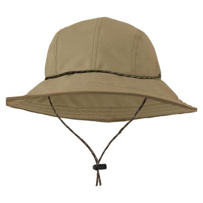 Stormy Kromer The Forager Hat, 100% Cotton Ripstop, Washable, 4-Inch Brim, Adjustable Paracord Neck Strap for Outdoor Adventures, Stone, Medium