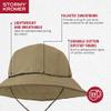 Stormy Kromer The Forager Hat, 100% Cotton Ripstop, Washable, 4-Inch Brim, Adjustable Paracord Neck Strap for Outdoor Adventures, Stone, Medium view 4