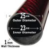 KARBXON - RED - Carbon Fiber Tube - 25mm X 1000mm  (.98 in x 39.4 in)  Hollow Rod Glossy Pure Carbon Fibre Tubes  Lightweight High Strength Shaft - for RC Planes-Drones, Boat DIY Craft Project view 3