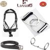 Lussoro Leather English Saddle Riding Horse Saddle Starter Kit for Horse Riding Gift Set Black Saddle 8 pcs Pack (Size19) view 2