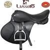 Lussoro Leather English Saddle Riding Horse Saddle Starter Kit for Horse Riding Gift Set Black Saddle 8 pcs Pack (Size19) view 3
