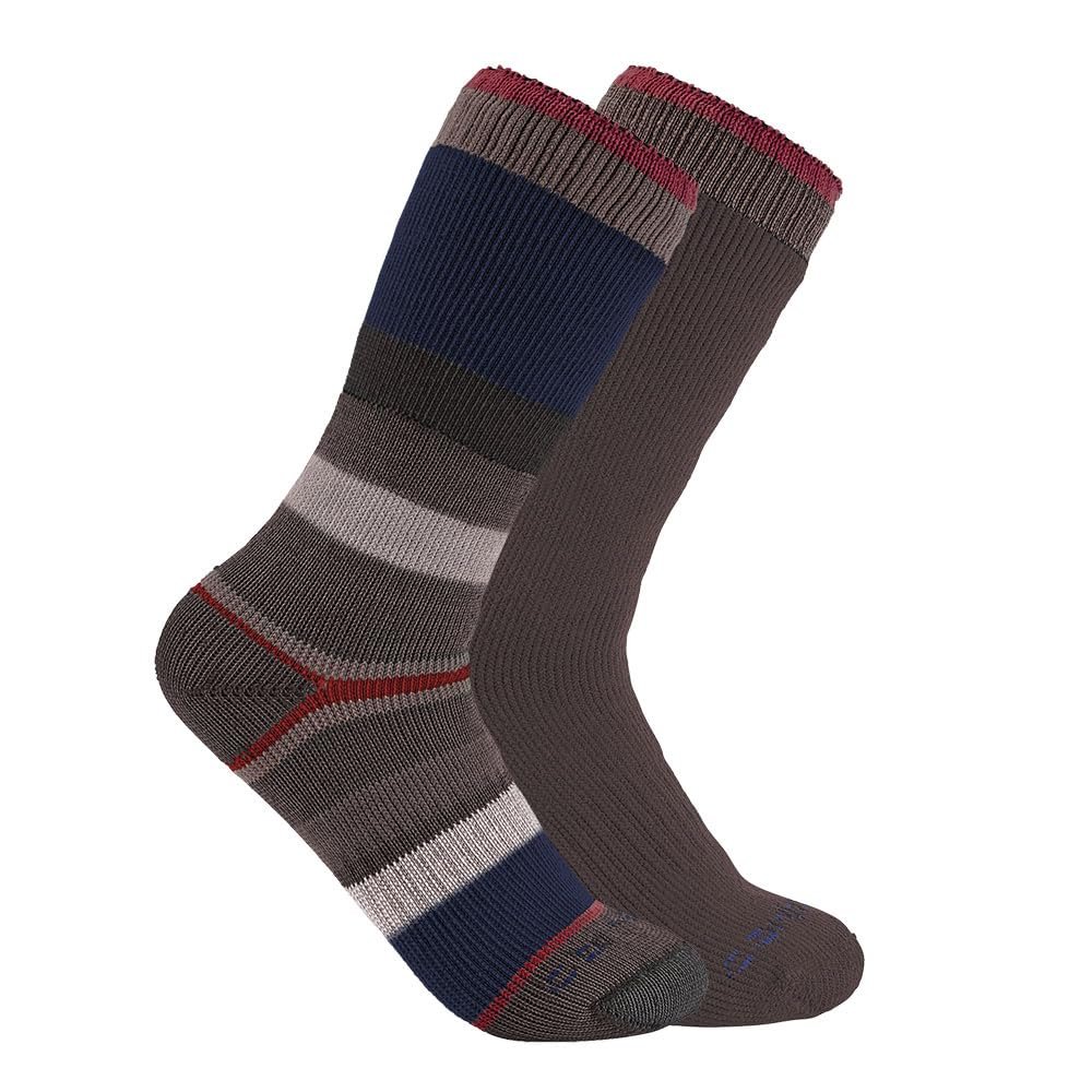 Carhartt Men's Heavyweight Crew Sock 2 Pack, Assorted 2 Brick, X-Large