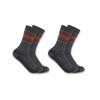 Carhartt Women's Heavyweight Synthetic-Wool Blend Crew Sock 2 Pack, Grey, Large view 1