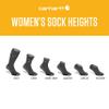 Carhartt Women's Heavyweight Synthetic-Wool Blend Crew Sock 2 Pack, Grey, Large view 2