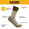 Carhartt Men's Heavyweight Synthetic-Wool Blend Boot Sock, Black, Medium view 3