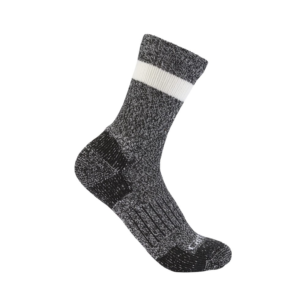 Carhartt Women's Midweight Crew Sock, Black, Medium
