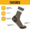 Carhartt Women's Midweight Crew Sock, Black, Medium view 2