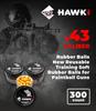 Hawki .43 Cal Training Rubber Balls for Paintball Guns 300 Pack (Yellow) view 2