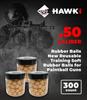Hawki .50 Cal Training Rubber Balls for Paintball Guns 300 Pack (Yellow) view 2