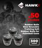 Hawki .50 Cal Training Rubber Balls for Paintball Guns 300 Pack (Black) view 2