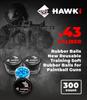 Hawki .43 Cal Training Rubber Balls for Paintball Guns 300 Pack (Blue) view 2