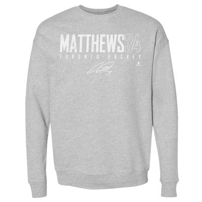 500 LEVEL Auston Matthews Sweatshirt (Crew Sweatshirt, XX-Large, Heather Gray) - Auston Matthews Toronto Elite WHT