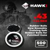 Hawki .43 Cal Training Rubber Balls for Paintball Guns 500 Pack (Black) view 2