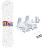 140cm Stella Stage 2022 Blem Snowboard +White Bindings Womens Girls Package (140cm Stella Stage Blem(rmt12), Bindings White S/M Fit 5-9.5) view 1
