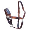 BlazingPaws Darlington Luxury Leather Horse Show Halter in Premium Bridle Leather with Soft Suede Leather Padding and Fancy Western Design (Full Size, Tan/Brown) view 1