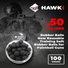 Hawki .50 Cal Training Rubber Balls for Paintball Guns 100 Pack (Black) view 2