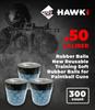 Hawki .50 Cal Training Rubber Balls for Paintball Guns 300 Pack (Blue) view 2