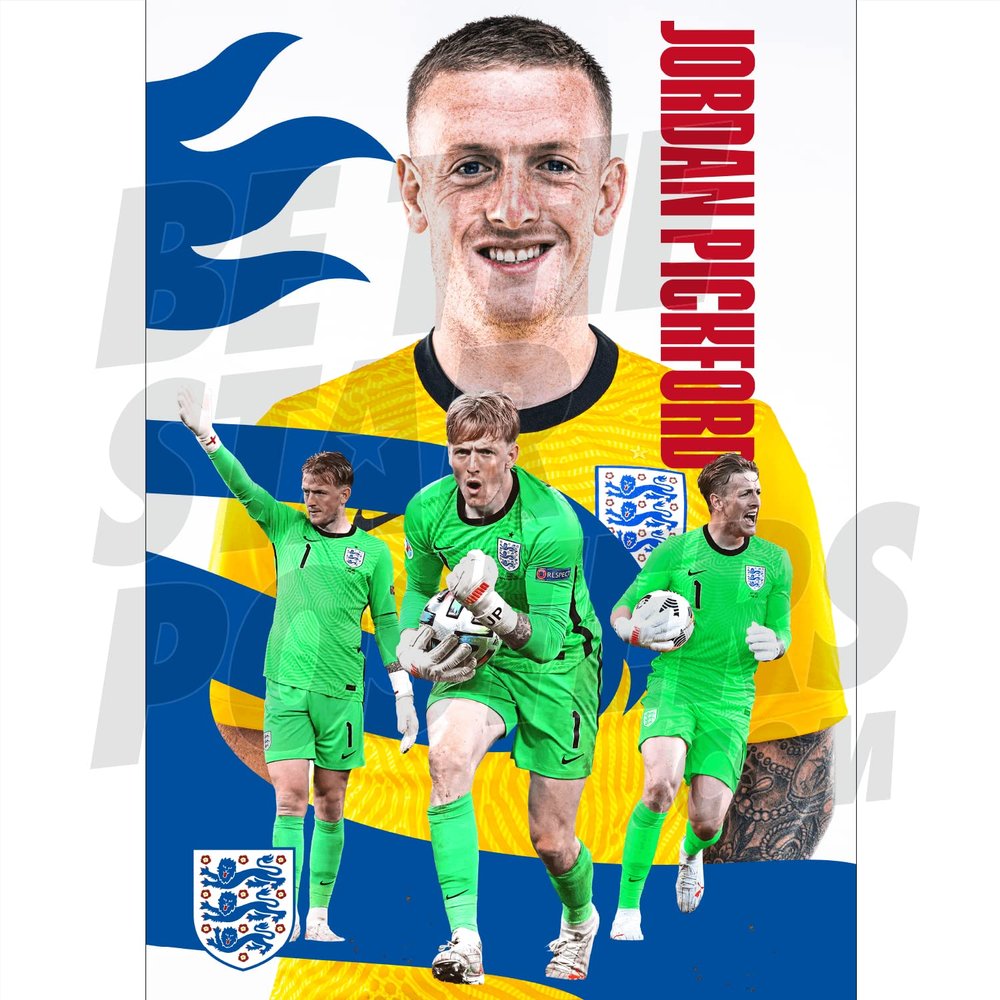 Be The Star Posters England Pickford Action Poster A3 - Officially Licensed Product