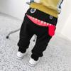 POLG Baby Girl Valentines Day Outfit Baby Children Kids Boys Girls Cartoon Shark Tongue Harem Pants Trousers Pants (Black, 2-3 Years) view 2