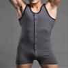 easyforever Men's Camouflage See-Through Mesh Patchwork Tank Top Bodysuit Wrestling Singlet Jumpsuit Leotard Dark Gray A XX-Large view 4