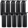 Chengu 10 Pcs 25oz Reusable Aluminum Water Bottle Bulk Lightweight Outdoor Sports Water Bottles Easy Carry Leak Proof for Travel Gym Camping Hiking Fishing, Snap Lid (Black) view 1