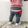 Toddler Infant Summer Pants Children's Kid Baby Cartoon Shark Style Trousers Harem Trousers Clothes (Gray, 18-24 Months) view 3