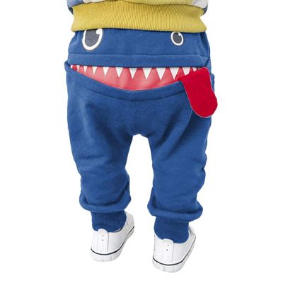 POLG Baby Girl Valentines Day Outfit Baby Children Kids Boys Girls Cartoon Shark Tongue Harem Pants Trousers Pants (Blue, 6-12 Months)
