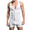easyforever Men's Camouflage See-through Mesh Patchwork Tank Top Bodysuit Wrestling Singlet Jumpsuit Leotard White A X-Large view 1